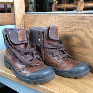 Palladium brown leather ankle/boots. Size 9.5